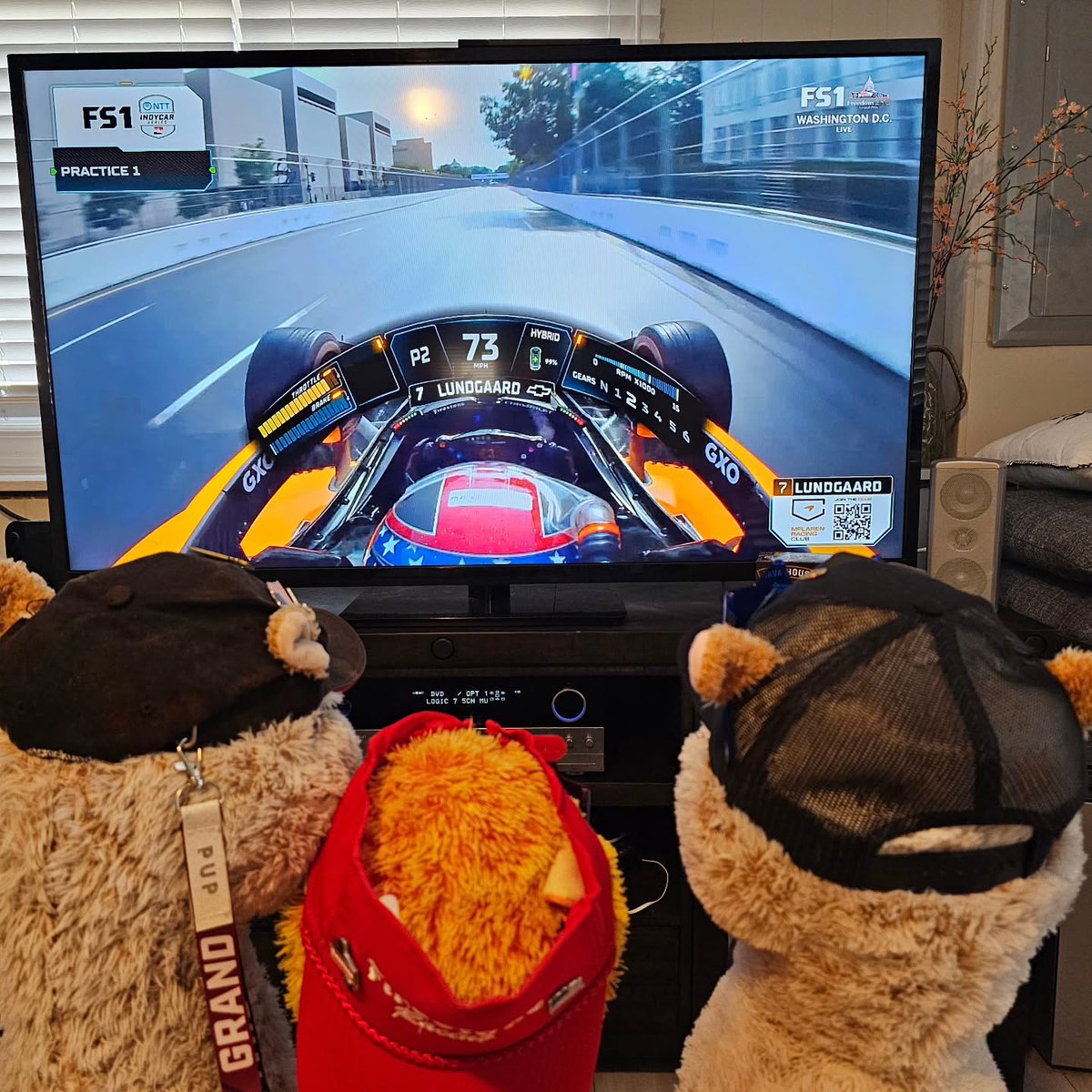 ZettaValrie's tweet photo. Practice is underway in our nation’s capital! The TrackSideLlamas are at Llama HQ as INDYCAR hits the streets of Washington, D. C. for the Freedom 250. Tags, Fire and Waffle are locked in—Waffle has the cold brew ready. Who figures out D. C. first? https://t.co/ovpHKdDUi7