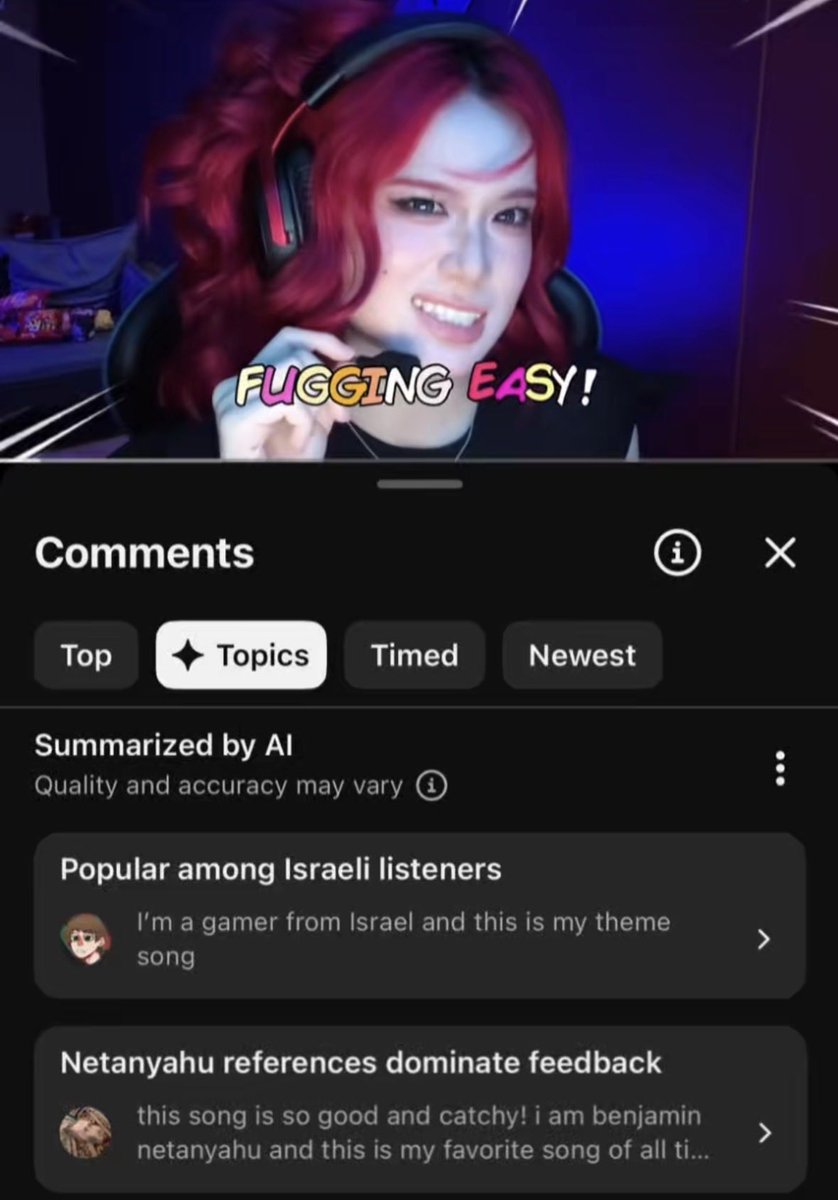 justmehabibi's tweet photo. the ai youtube comment summaries are frying me lmaooo https://t.co/EwEYPybkQK