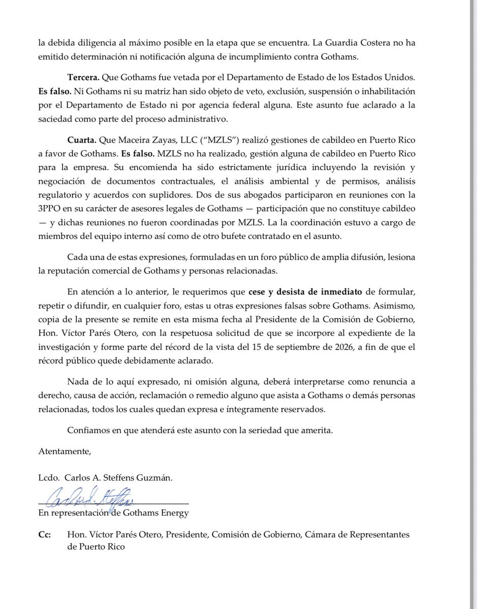 LeninPR's tweet photo. El issue de Power Expectations es una bola de nieve que sigue creciendo.

Una de las empresas que perdió la licitación negó las deficiencias que alegó Osvaldo Carlo sobre su propuesta.

¿Querían favorecer como sea a la empresa sobre la que cabildeaba Alfredo Escalera de Globalize?

La firma cabildera Globalize es vista como la sucesora de Politank y varias fuentes vinculan a Francisco Domenech con Escalera.