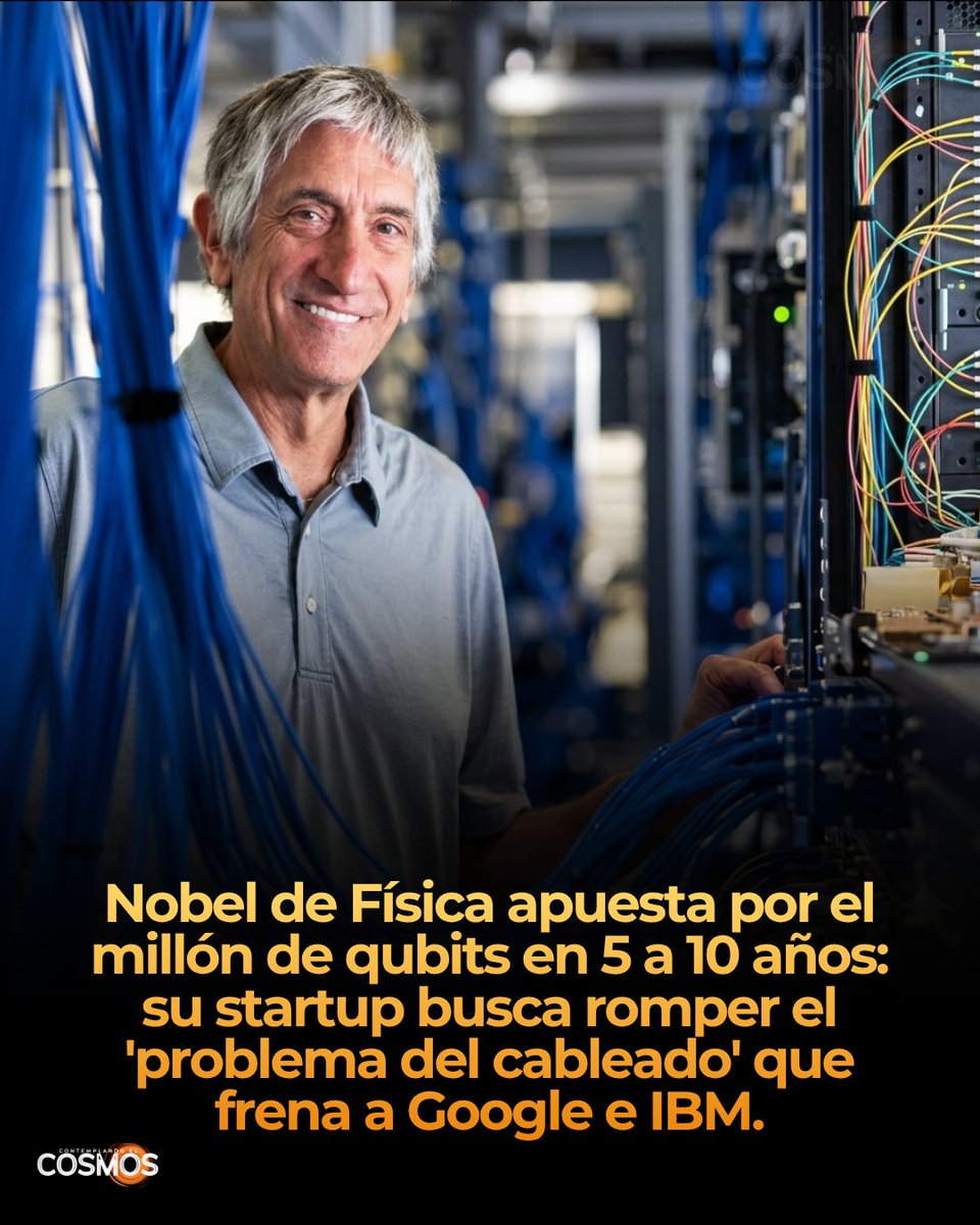 cecosmos_'s tweet photo. John Martinis, físico estadounidense y ganador del Premio Nobel de Física 2025 junto a John Clarke y Michel Devoret, ha declarado en distintas apariciones públicas recientes que un ordenador cuántico útil, con alrededor de un millón de qubits, podría estar disponible en un plazo de cinco a diez años. Su trabajo de los años ochenta demostró que los efectos cuánticos podían observarse y controlarse en circuitos superconductores del tamaño de una moneda, sentando las bases de la tecnología que hoy usan Google, IBM y otras empresas del sector.

Tras dejar Google en 2020 —donde lideró el experimento de "supremacía cuántica" de 2019—, Martinis cofundó la startup QoLab, de la que es director de tecnología. Su apuesta es que el principal obstáculo para escalar a millones de qubits no es la física básica, ya resuelta, sino un problema de ingeniería: el "amasijo de cables" y componentes de microondas externos que generan ruido y limitan la fiabilidad. QoLab busca integrar todo ese cableado directamente en el chip, usando técnicas de fabricación de semiconductores más modernas que las que, según él, todavía emplean sus competidores.

Conviene tomar la cifra con cautela: es el objetivo declarado de su propia empresa, no un consenso del campo, y el propio Martinis reconoce que quedan muchos problemas técnicos por resolver antes de llegar a esa escala. Aplicaciones como la química cuántica o el diseño de materiales cuentan con una base teórica más firme que otras, como la inteligencia artificial, donde el beneficio de la computación cuántica aún es más incierto.

📄📌Referencia:
https://t.co/a7CLzUq0J1. (2026, 12 de septiembre). In Finland, John Martinis predicts a useful quantum computer in 5–10 years.