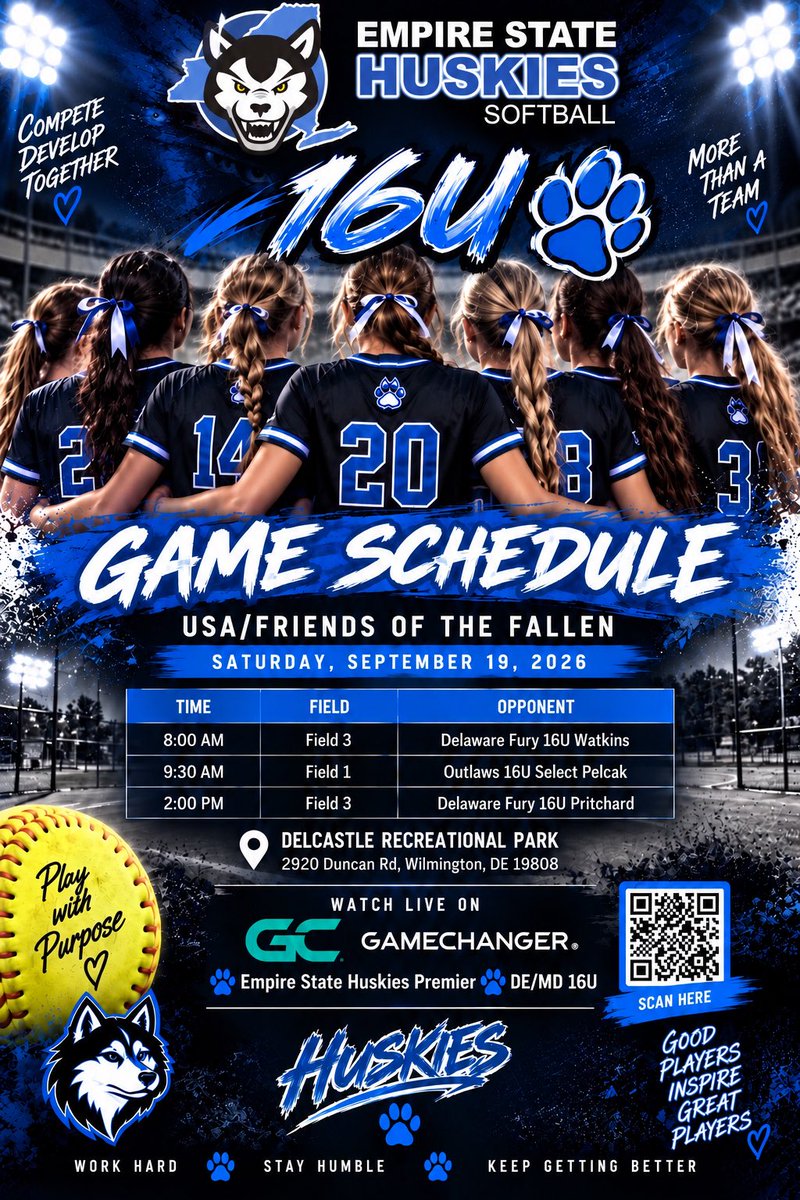 EmmeR_2031's tweet photo. 🚨GAME SCHEDULE🚨
First 16u tournament of the season!! 

🥎8:00 am | F3
🥎9:30 am | F1
🥎2:00 pm | F3

💙🐾🤍@jwheat14 @_aveee
@EStateHuskies @ESHuskiesSouth

🥎🥎🥎@CoastRecruitsSB
@LineDsoftball @SoftballAmerica @SoftballDown @PrepSoftball @TopPreps @SBRRetweets
@los_stuff

#ExtralnningSoftball
#RisingStars #2031Grad #EmpireStateHuskies
#Middlelnfield #catcher #hotcorner  #TravelSoftball #Softball #WorkHard #DreamBig
#GDTBAH #RowTheBoat
