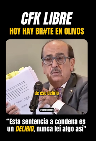 liscatania's tweet photo. #CristinaLibre #CristinaEsInocente

#JuicioPoliticoAMileiYa #RenunciaMilei

#CausaVialidad ⚖️

El Profe Romero-

CFK LIBRE: “Esta sentencia a condena es un DELIRIO, nunca leí algo así" https://t.co/eK762jB2IK