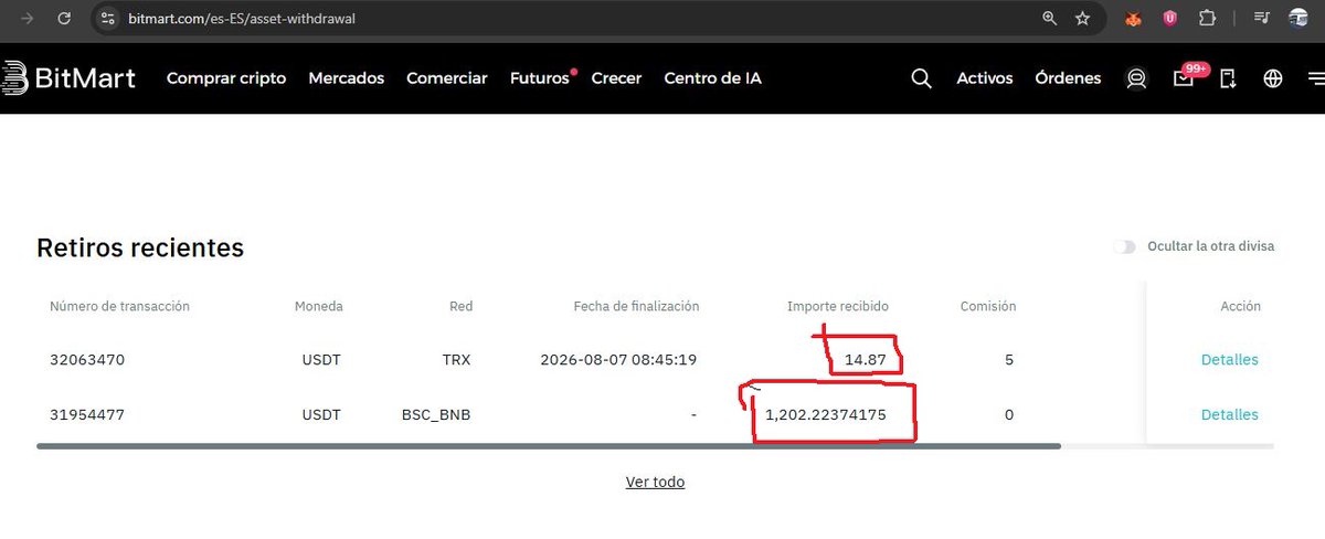Crypto_MarketD's tweet photo. @coinexcom aprobó mi retiro solo en 3 horas  y @BitMartExchange sigo esperando mas de 2 meses @sheldonbitmart porque no apruebas los retiros hasta cuando vamos esperar ? https://t.co/bB2JzqkAJZ