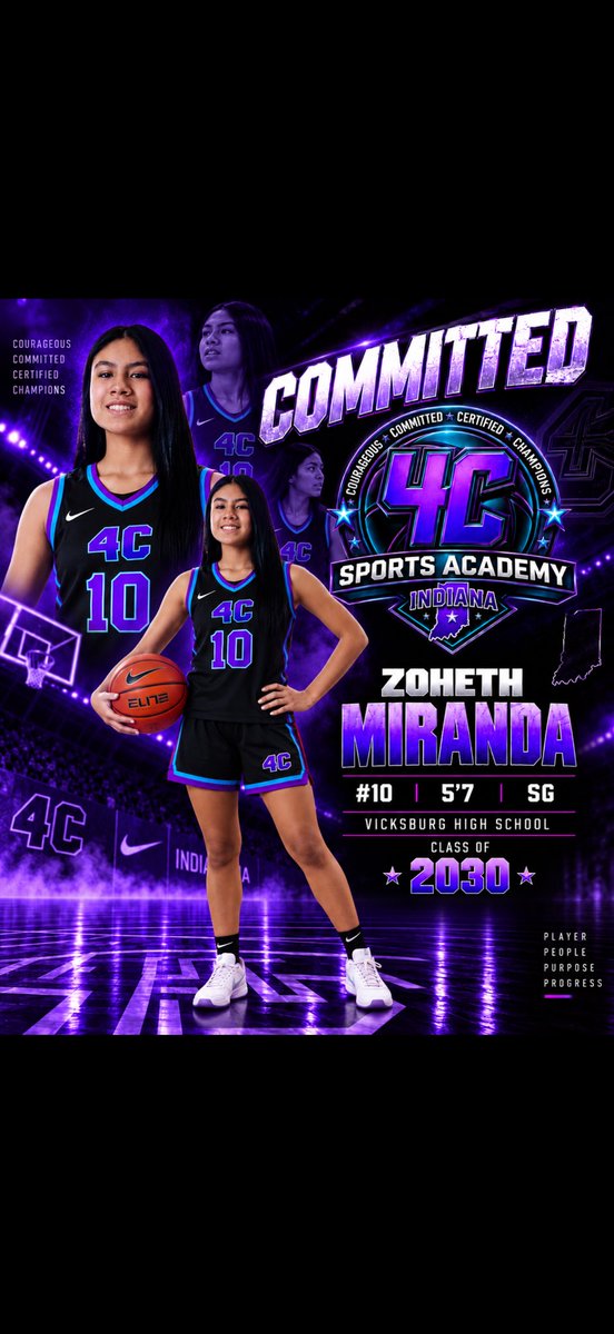 4CSportsAcadIN's tweet photo. Excited to welcome the 9th and final member of our 2030 4C Regional Team! Zoheth is a skilled wing who plays with a high motor and loves to play an aggressive style of basketball. She makes us better on both ends of the floor!  #4CSportsAcadwmy https://t.co/1hQFgeMfz1