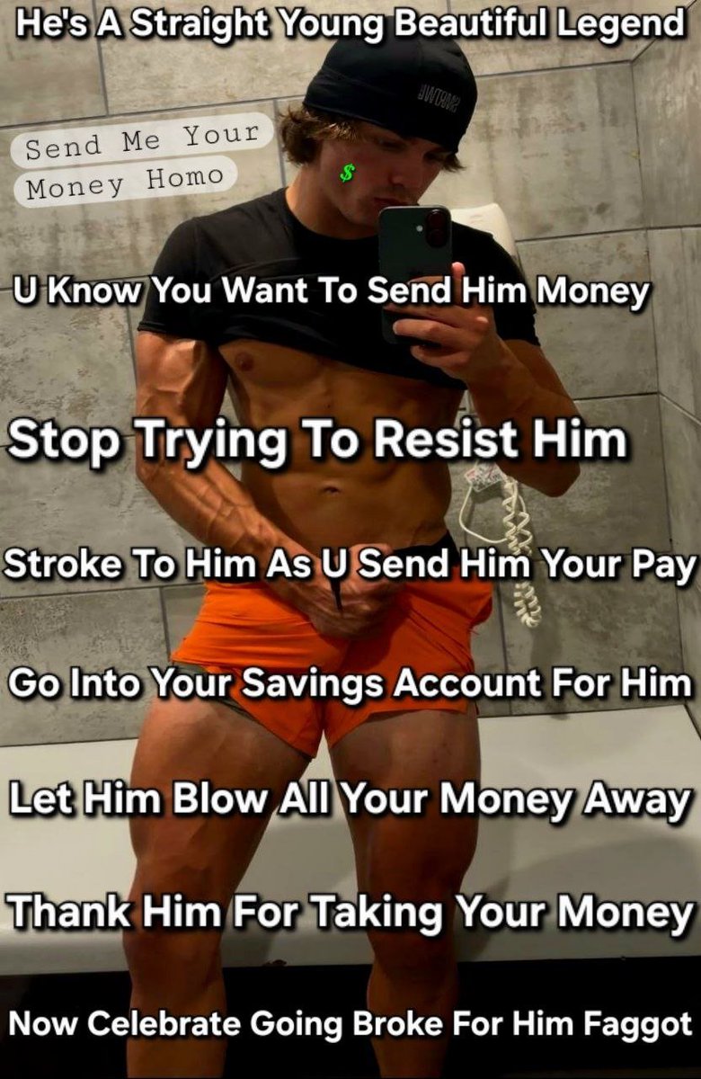 Perth4Findom's tweet photo. Straight Young Hot Men Rule In Society 🤑👑💪🇺🇲💸

@cashmasterdrake 

#FindomAustralia #Goon #Broke #CashSub #StraightMen https://t.co/MgaEKc7d6v