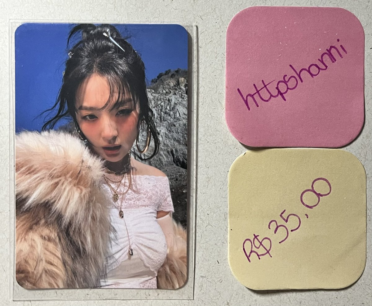 httpshanni's tweet photo. ୨୧⋆˚  vendo/venda Seulgi - Red Velvet photocard ᯓ ᡣ𐭩⋆.˚

— 💰valor na imagem + frete (cálculo via SuperFrete)
— ⏳ pagamento imediato (não reservo)
— 💌 envios feitos na quarta ou sexta-feira
— 📷 mando vídeos e fotos no pv, só chamar https://t.co/6fwweCSD5k