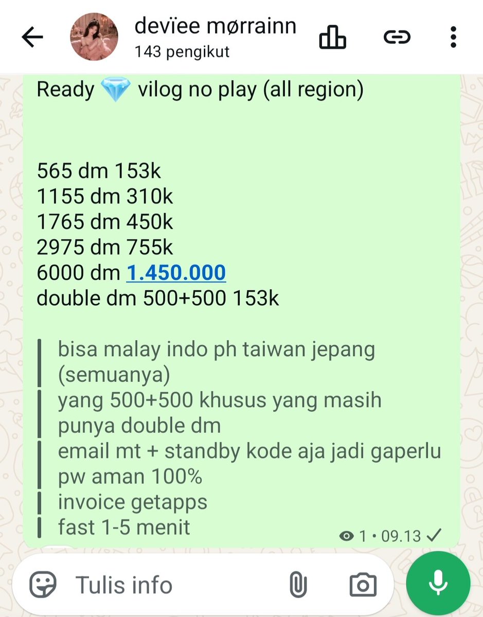 devia_agusti's tweet photo. MLBB!
Yg mau Diamond Vilog no play, cuma butuh email mt &amp; standby kode aja, cek nomor di bio ya🫶

Join saluran aku juga🤏 https://t.co/X0a6i00qpN https://t.co/UW225XrX72