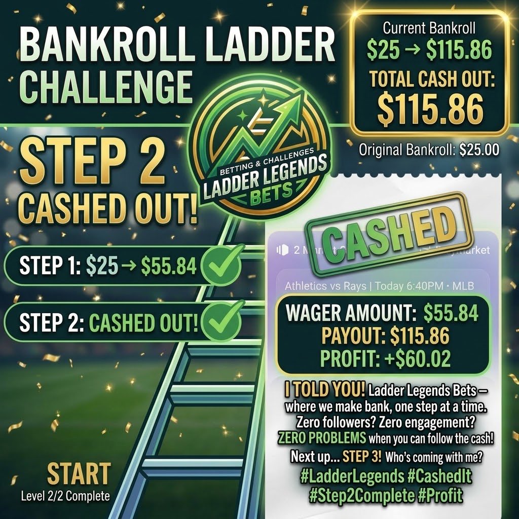 ladder_legends's tweet photo. I told you! Ladder legends vets, where we make bank one step at a time zero followers? Zero engagement? Zero problems when you can follow the cash. What are you waiting on? Follow me for step three tomorrow. 💰 https://t.co/yn6l0yV9Wu