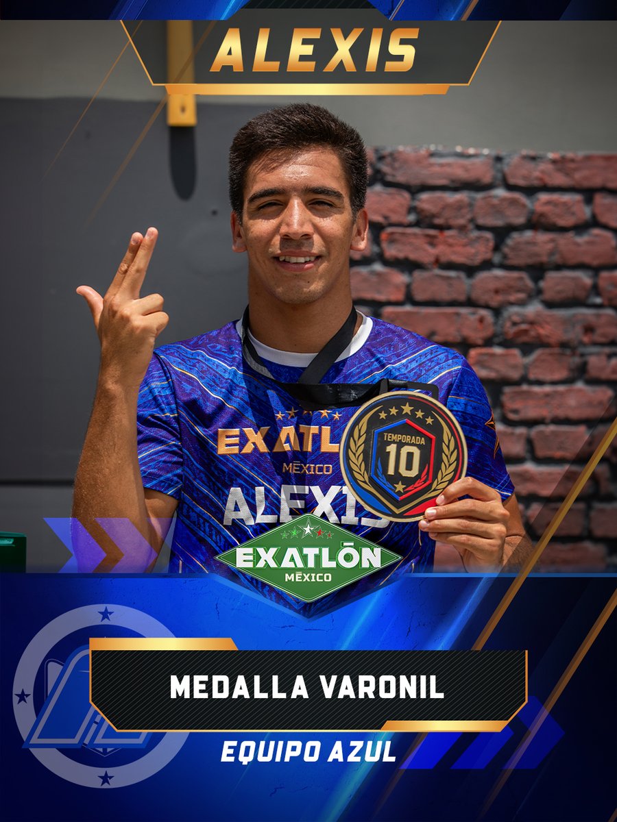 ExatlonMx's tweet photo. ¡Impresionante! 🤩 Alexis gana su cuarta medalla de la competencia, y la séptima consecutiva para el Equipo Azul. ¡Muchas felicidades! 🥷🏻🔥🔵 #PorLaMedalla

#ExatlónMéxico EN VIVO AHORA 
Vive todo Exatlón en Disney+ ✨ https://t.co/QNo16WUEGw