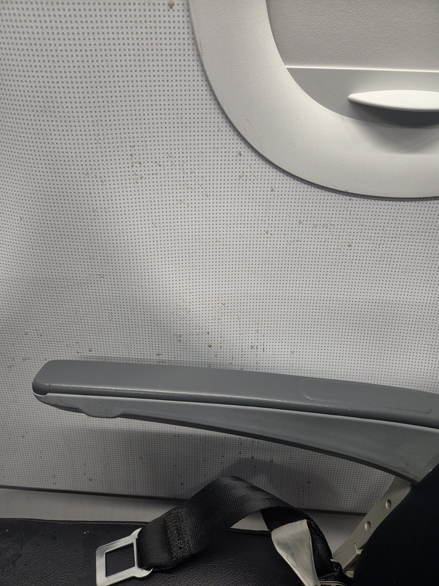iamvezco's tweet photo. @AmericanAir Needs to conduct proper cleaning training because this is gross https://t.co/KGi6ZhuOVs