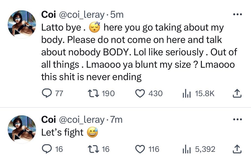 lattosupremacy's tweet photo. Girl bye you called Latto out over a bar that was clearly a compliment and got beat. Simple. https://t.co/iBj8AMoZIV