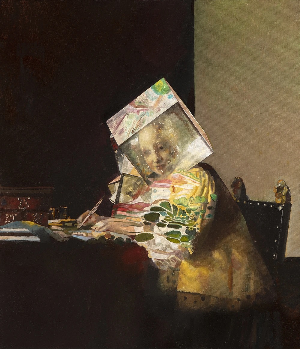 artstitle's tweet photo. ウルフ・フォン・レンキェヴィチ
（Wolfe von Lenkiewicz、1966-）
『手紙を書く女』
（Lady Writing a Letter） https://t.co/DWQ70OjuKc