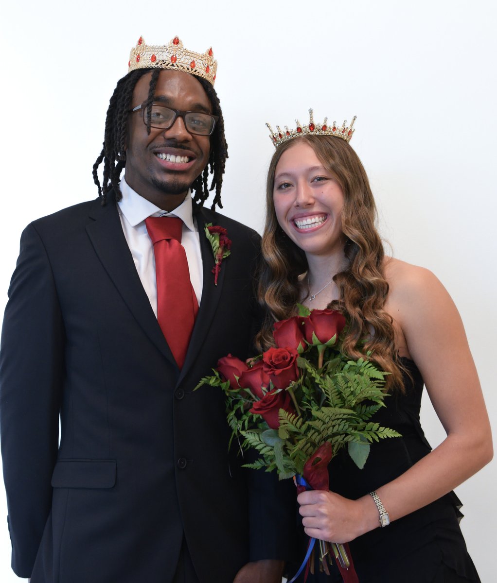 VCSU's tweet photo. 👑 Congratulations to Cameron Champagnie and Olivia Backus, our 2026 Homecoming Royalty!

And a special shoutout to the entire homecoming court for representing VCSU with Viking pride. 🥰

#VCSUHomecoming #VikingPride https://t.co/irEpWdKFjK