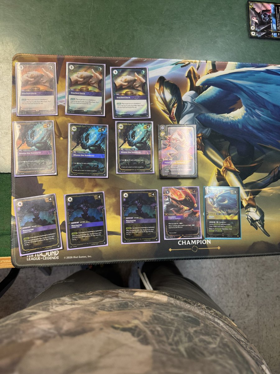 Deadlyfx123's tweet photo. One last ride with my boy stacked deck! 
Bye
2-0 Fiora 
2-0 vex
Same lost from this weekened!

Guess the stacked deck hit one more time?🤣🤣 @TeamFlexQ https://t.co/btGrIhoFJA