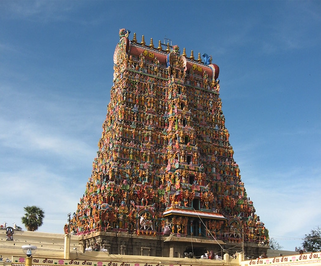 tskrishnan's tweet photo. The great temples of India are often remembered through the names of the kings and queens who built, and renovated them. But the story of the Madurai Meenakshi Temple, which will witness its Kumbhabhishekam tomorrow,  is also the story of its people.

The temple suffered heavily during the sultanate invasions that struck Madurai, and several parts of the sacred complex had to be rebuilt, restored and expanded in the centuries that followed. Royal patronage undoubtedly played a major role in this revival. Yet what makes Madurai extraordinary is the remarkable participation of ordinary citizens as well. 

Here is the thread of some of the contributions. 

The majestic South Gopuram was built by Siramalai Sevvanthi Chetti , who was a merchant from Tiruchirappalli. Not only him, his family including his sons and grandsons contributed to the rebuilding the temple. 1/7