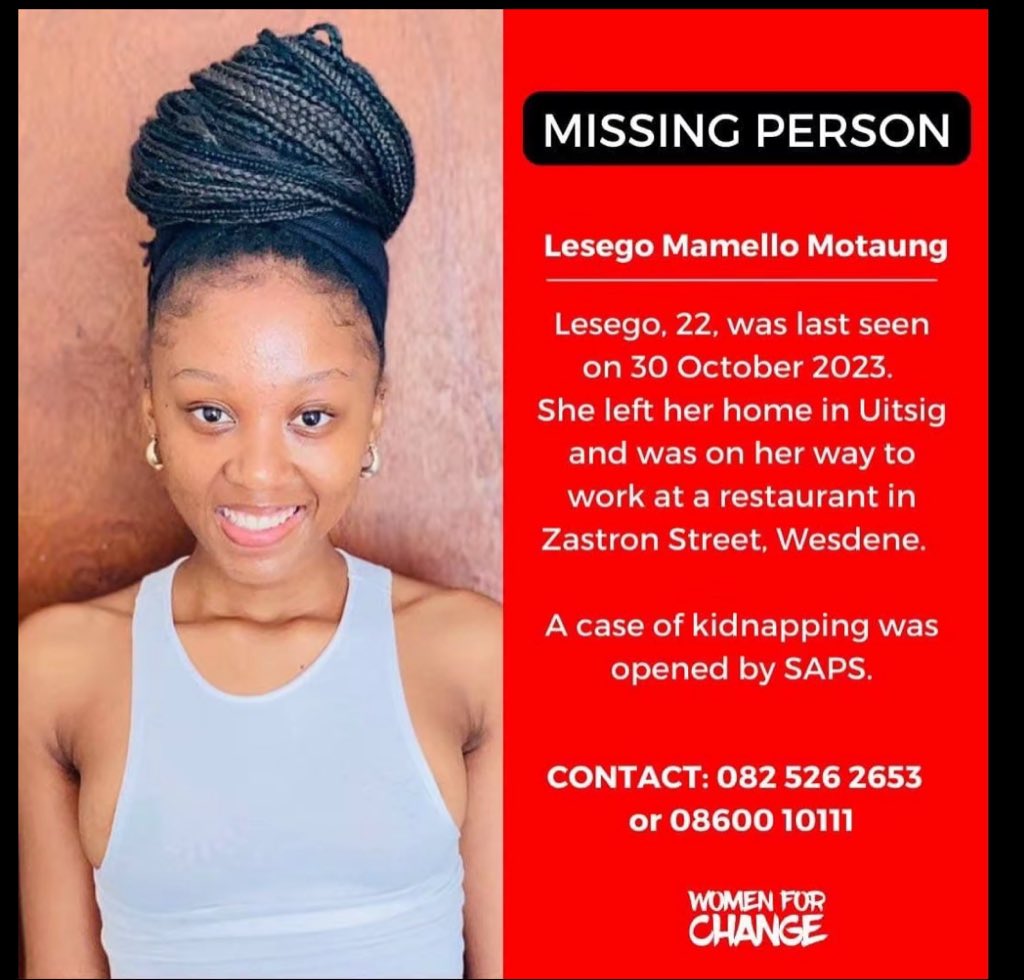 Pearlyi_n_'s tweet photo. Lesego is still missing💔💔 https://t.co/CfuM2j1aG2