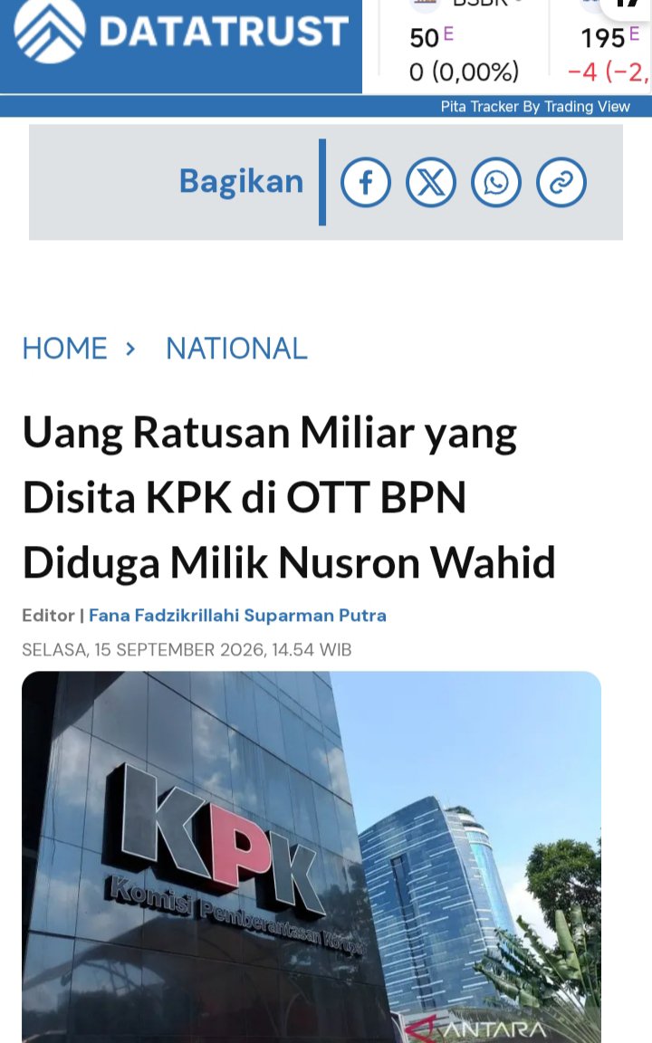 BANGSAygSUJUD's tweet photo. BABAT-BABAT koruptor terus dilakukan...

Ratusan Milyar uang fee, mungkinkah hanya berhenti di level Kepala Kantor dan Dirjen ATR BPN?

Nama Nusron disebut...

Presiden @prabowo memenuhi janjinya MENGGUNDULI koruptor

Akankah para koruptor itu sewa Buser untuk merobohkan Presiden yg sangat berani terhadap mafia dalam ini?

Patut diduga korupsi sudah menjadi penyakit kronis di berbagai kementerian lembaga juga dinas2

Logikanya, mana mungkin 81 merdeka masih banyak rakyat hidup miskin di atas tanah kaya raya bila tidak ada koruptor disegala lini

Yuk, BABAT-BABAT lagi... 😁🇮🇩💪