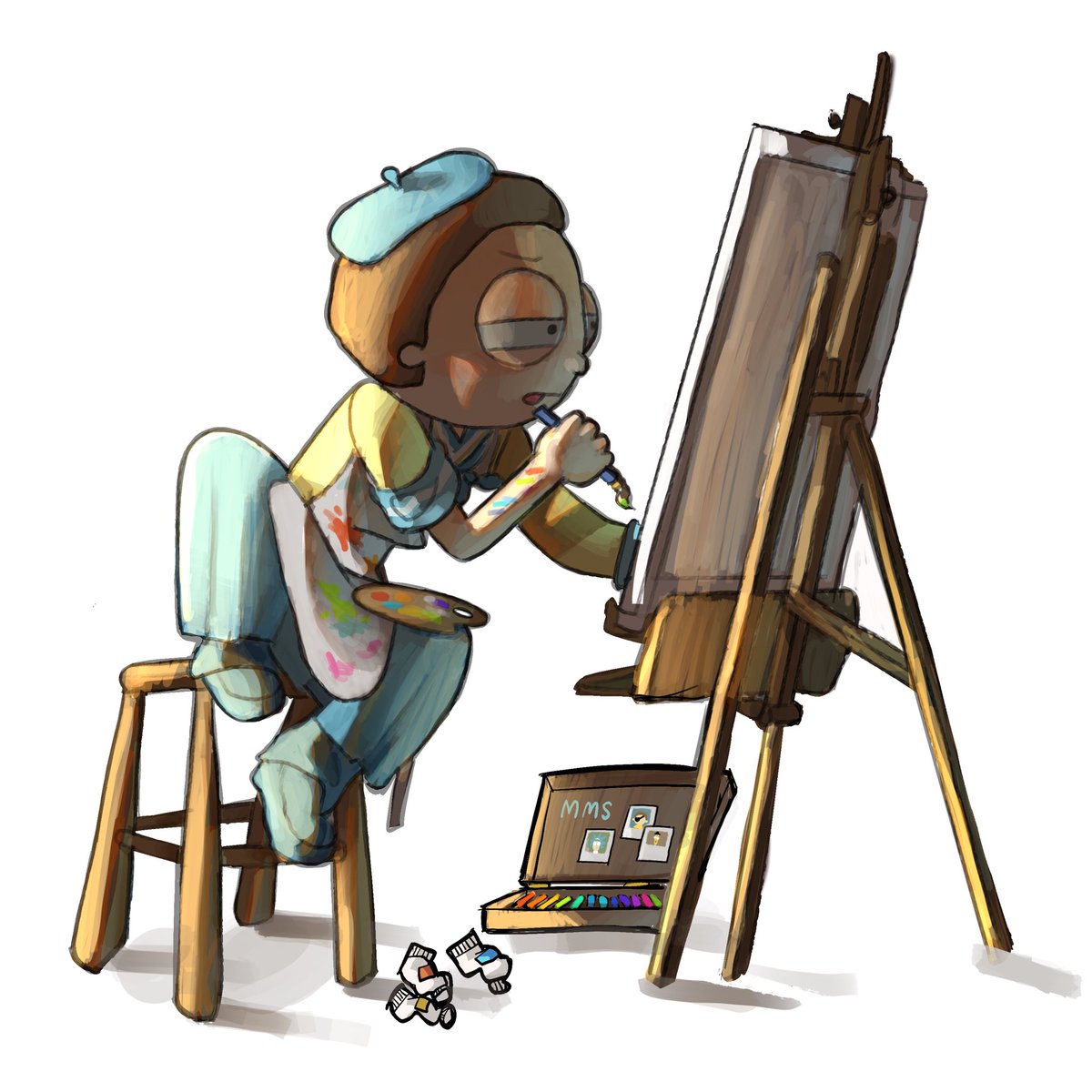 Zoghen_'s tweet photo. Morty you artistic little fella https://t.co/ECQUMPsqHv