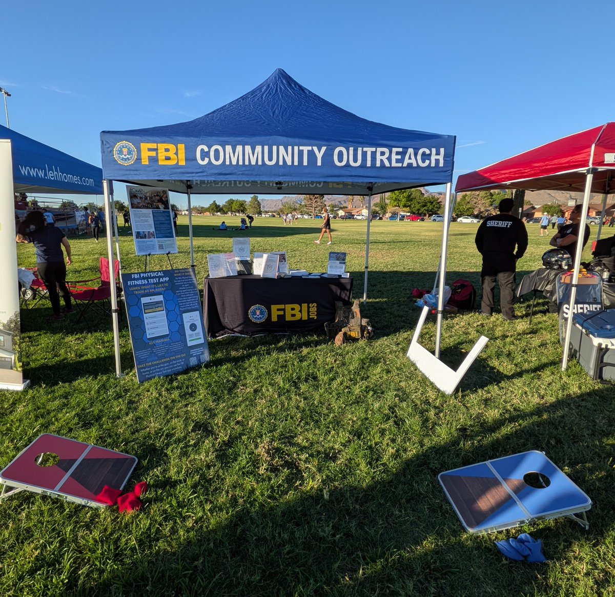 FBIElPaso's tweet photo. This past weekend, the #FBIElPaso Community Outreach team and our Recruiters proudly hosted a booth at the September 11th Memorial 5K. We appreciate everyone who stopped by to connect with our FBI personnel and learn more about our mission.

Visit https://t.co/9zuprvW23T to learn more about our community outreach program.