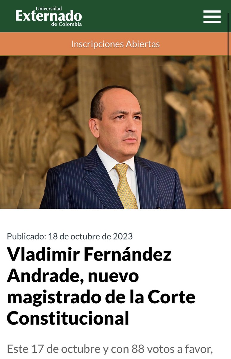 SoyJerome__'s tweet photo. Vladimir Fernández fue escogido como magistrado de la Corte Constitucional el 17 de octubre del 2023.

El 9 de enero del 2024 recibió dinero de la UNGRD.

En el mismo año Name y Calle recibieron las coimas.

En julio del 2024 se aprobó la pensional en el congreso.

En 2025 y 2026, Fernández falló a favor de la pensional en la Corte.

Ser petrista es muy difícil… tienen la evidencia frente a ellos y aún así la ignoran.