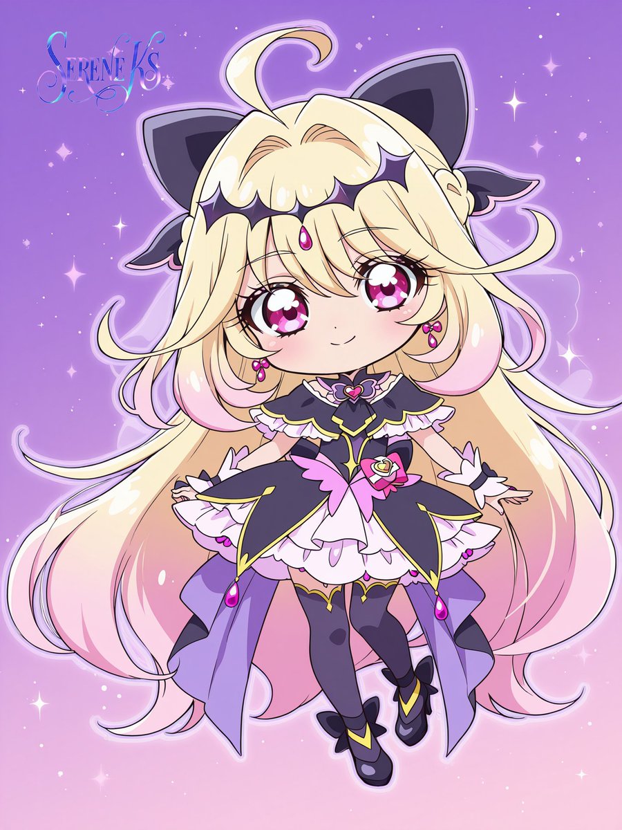 precure_idol's tweet photo. Chan Luluka Chibi arcana shadow black #precure #aiイラスト ABC sfw https://t.co/M6A3rnCtyt