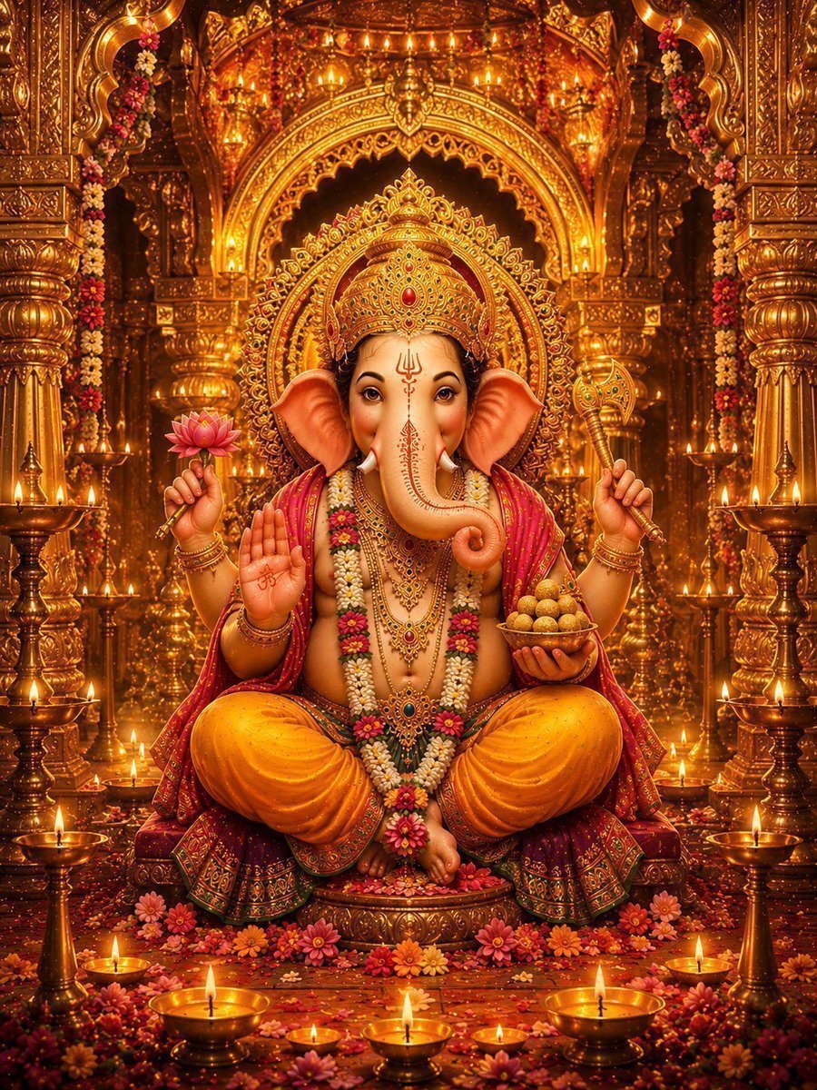 tejpandey54's tweet photo. सुप्रभात वंदन मित्रों 🙏🙏
🙏🌹श्री गणेशाय नमः 🌹🙏
🌹🙏रक्ष रक्ष गणाध्यक्ष रक्ष त्रैलोक्यरक्षकं।
भक्तानामभयं कर्ता त्राता भव भवार्णवात्॥🌹🙏
🙏🌹ॐ गं गणपतये नमः 🙏🌹 https://t.co/asHwSsKAAr