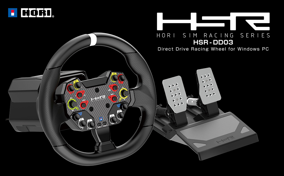 HORI__OFFICIAL's tweet photo. 🔷新製品のお知らせ🔷

HORI シムレーシングシリーズ HSR-DD03 ダイレクトドライブレーシングホイール for Windows PC

DFFB System -Dual Force Feedback- を搭載した
ステアリングコントローラーが登場！

▼製品情報はこちら
HORI公式サイト：https://t.co/ycRvXsq8vm

▼ご予約はこちら
ホリストア：https://t.co/ORhzhRCGo9
Amazon：https://t.co/4817HMEJo7
楽天市場：https://t.co/1B44P4aehi

#レースゲーム #ハンコン #HORI