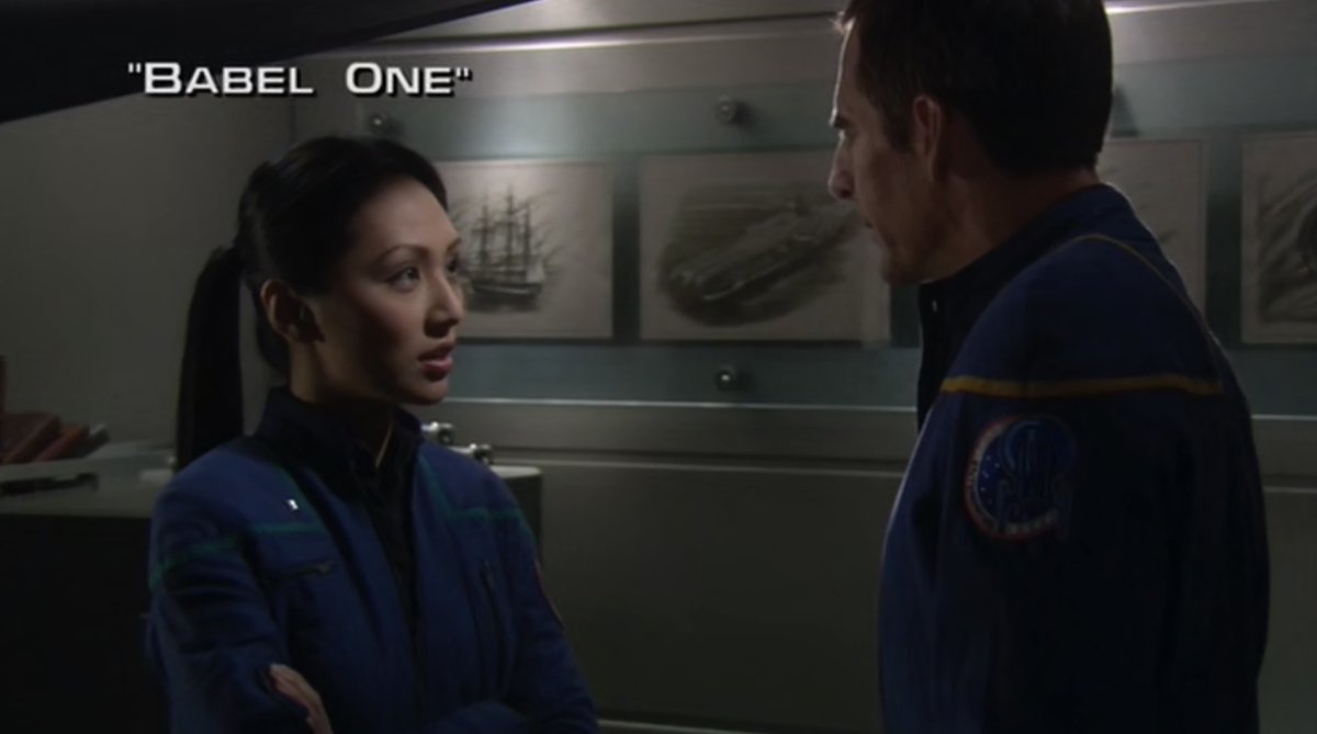 JoeSiegler's tweet photo. #StarTrekMarathon #StarTrek Star Trek Enterprise Ep 88 - "Babel One"
Season 4 Episode 12 (production code 188)
Airdate: 28 Jan 2005
Written by Mike Sussman & André Bormanis
Directed by David Straiton
My thoughts: https://t.co/SfYKzGKAxg https://t.co/AOu8jCuAUu