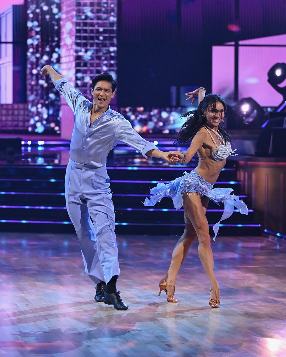 officialdwts's tweet photo. Harry Shum Jr. and Jenna Johnson are grooving tonight with that powerhouse Cha Cha! 🕺 #DWTS https://t.co/40OHD7zTjr