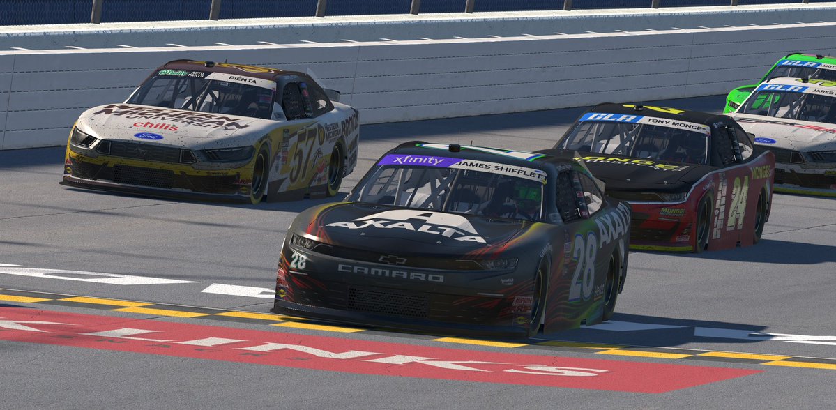 sp_two_racing's tweet photo. Talladega results, @GreatLakesRace Premier Series:
2 - James Shifflett #28
18 - @JeffJohnsonJr_ #8
20- Eric Kepf #63
23 - Robin Derr #98
Amazing run by James. Sorry I forgot a pic of Jeff’s car.
#iracing #eracing #glps #nascaroreilly #stockcar #racecar https://t.co/FgGfC1jdd9