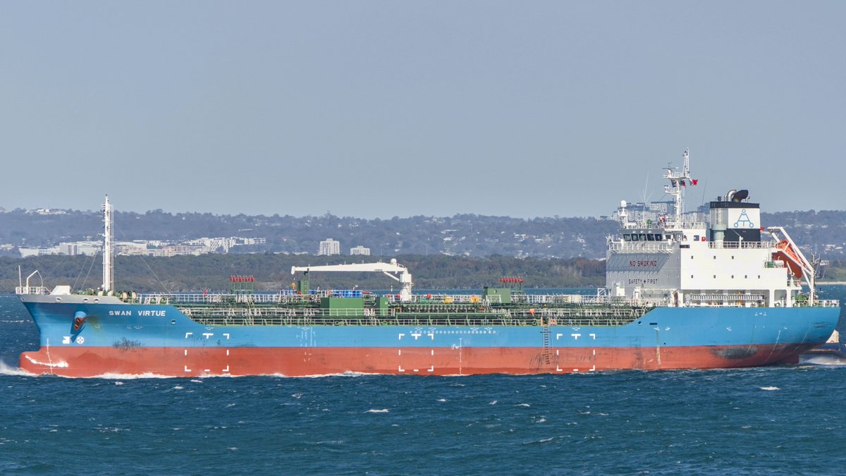 WayneAWeekes's tweet photo. Vessel: Swan Virtue.
Type: Chemical/Oil Tanker.
Class: --
Owner: PROGRESS / HAKUSHIN / YASSAN / FUJI.
Operator: Uni-Tankers.
Constructed: 2026.
IMO: 1063956.
MMSI: 352006514.
LOA: 120m.
Flag: Panama.

Date Photo Taken: 16/9/26.
Location Photo Taken: La Perouse Point, La Perouse, Sydney, Australia.

Shot on: Canon EOS R7 | RF-S 18-150 f/3.5-6.3 IS USM.
#Sydney #Tanker