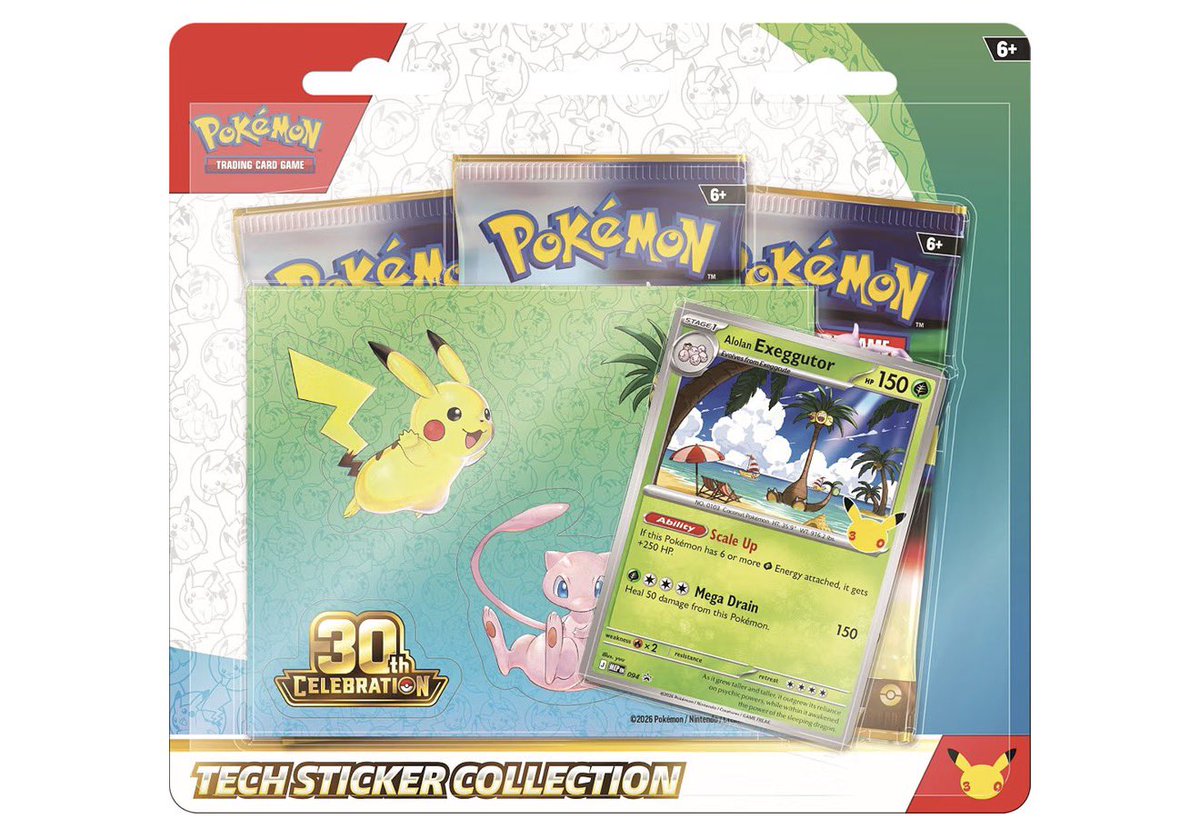 PokemonTCGDealz's tweet photo. Pokémon TCG: 30th Celebration Tech Sticker Collection
Available on Amazon for $26.99 

https://t.co/22yzFcAs8v

#ad https://t.co/WRmU3dNrpt