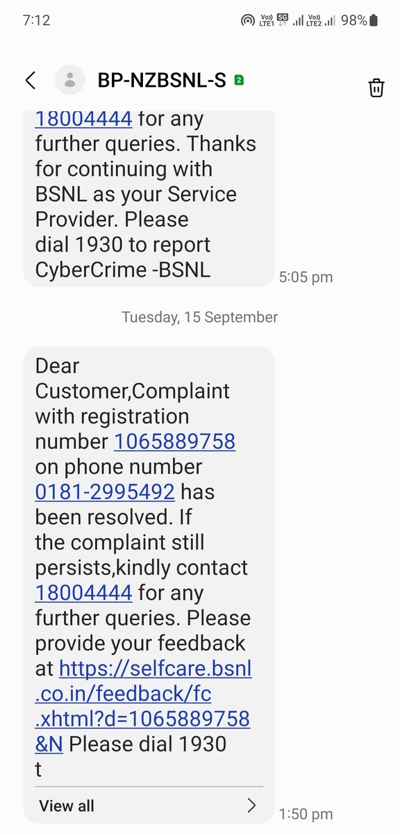 malvinderjit1's tweet photo. Sir, internet not working since 14th September. Kindly direct the concerned to resolve my issue. Thank you 
@BSNL_PB 
@BSNLCorporate https://t.co/RHnjdLAfYS