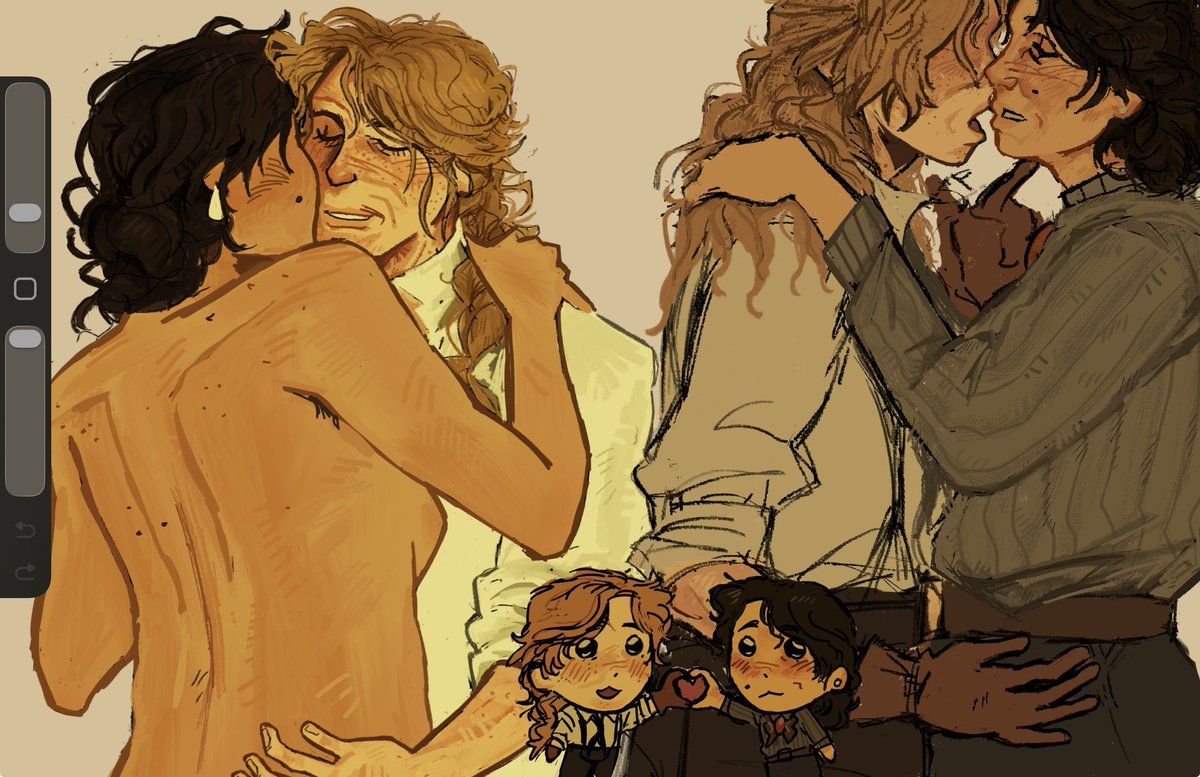 adlerlinton's tweet photo. every single time ive drawn them they have their hands on eachother man https://t.co/4zFn4o4UPq