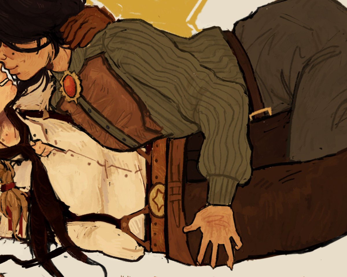 adlerlinton's tweet photo. every single time ive drawn them they have their hands on eachother man https://t.co/4zFn4o4UPq