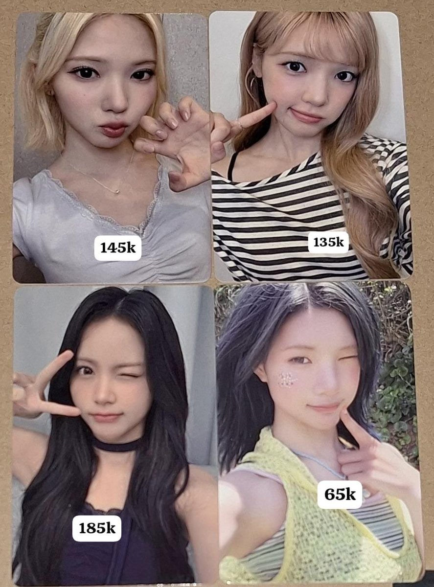 goyangiimiaw's tweet photo. ‼️WTS PHOTOCARD HEARTS2HEARTS, BLACKPINK, BABYMONSTER OFFICIAL READY INA‼️

✅️Harga sesuai di pict
✅️Ready Kamar
❌️Exc pack + adm 
💸Keep dp 50%
📍Dom Jaksel 
👹No HNR yaa‼️

#WTS #BABYMONSTER #HEARTS2HEARTS #BLACKPINK #OFFICIAL #READYINA #KPOP #PHOTOCARD #JAJAN #ZONAUANG https://t.co/BpIhIqOyOk