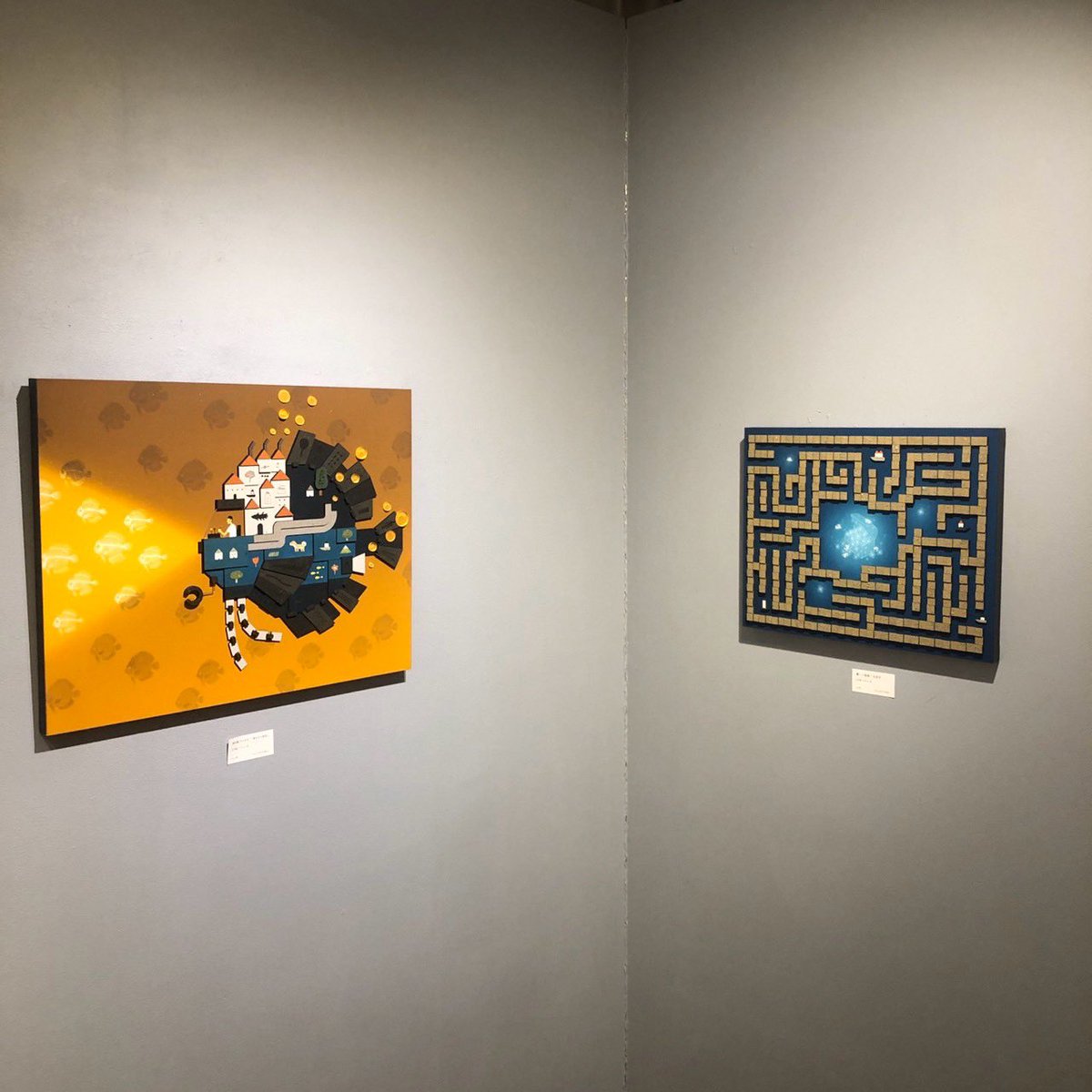 hakkendogallery's tweet photo. あっという間に！
本日最終日！
高橋祐次・間瀬由加里　二人展！
17時まで、京橋の八犬堂ギャラリーにて開催しております！ https://t.co/JRpt1cjuhW
