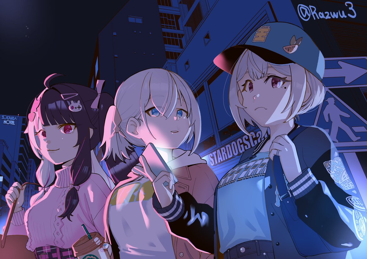Razwu3's tweet photo. 深夜のお出かけふれんず
　#深夜ふれんず  #舞鈴クラフト #れなの鳥っくあーと #マル描いてちょんっ https://t.co/r85JhmeS43