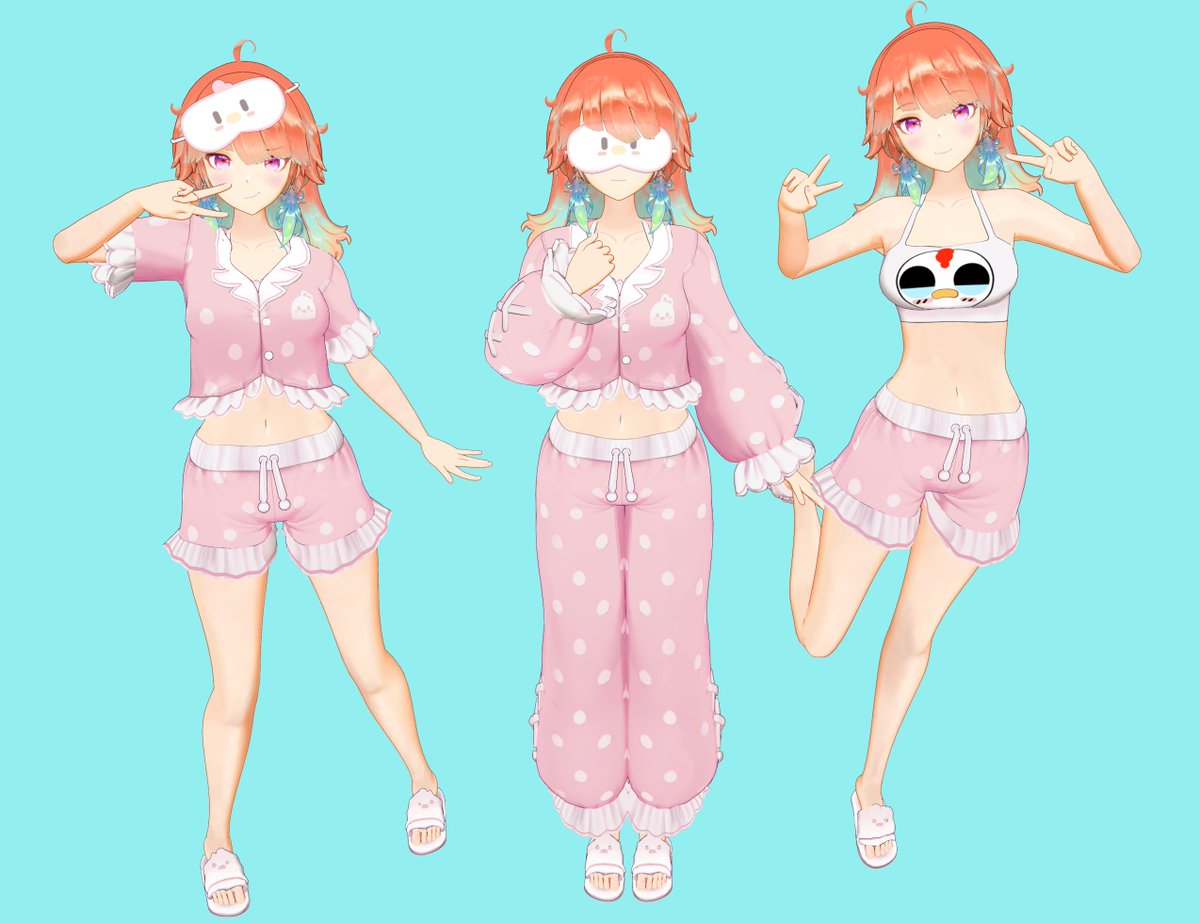 Sivan82162089's tweet photo. I made Wawa's 3D pajama outfit. There is a secret 3rd option.  😳
Stream: Sleep Talking - Takanashi Kiara 
#KFPicasso #b3d #kfp #ENVtuber https://t.co/jVo8pP0tMC