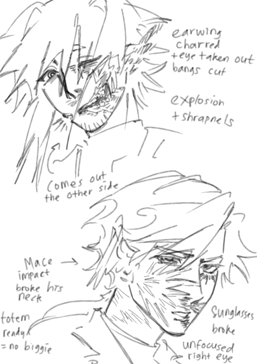 koucae's tweet photo. i have this hc where in u/u to inflict permanent scars on someone your attack had to be laced with strong emotions/passion, so here's my 👞🧨 design origin hehe https://t.co/TBT09mGnfa