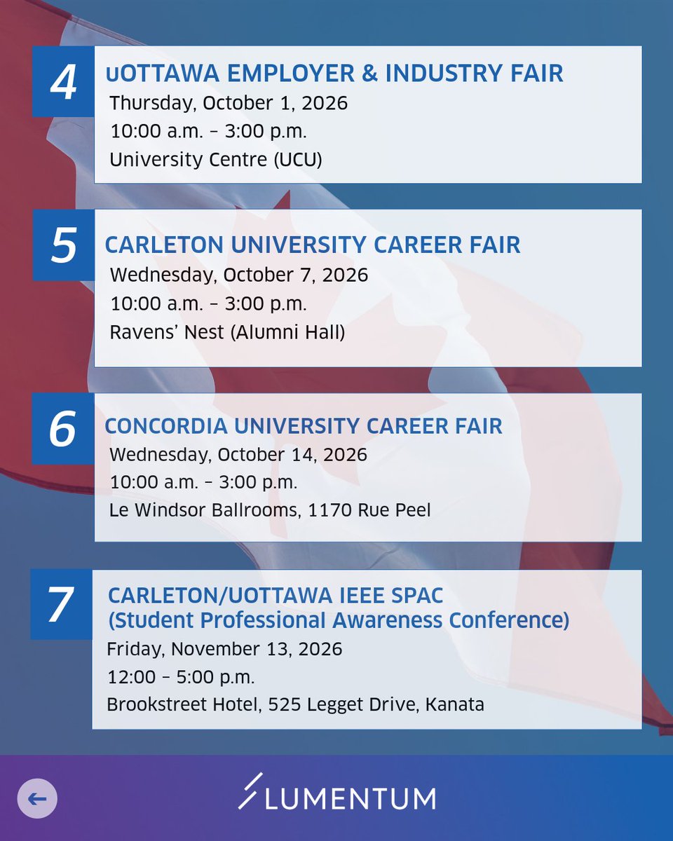 Lumentum's tweet photo. Class is back in session – and so is career fair season!

This fall, @Lumentum’s Ottawa team is heading across Canada to meet with university students interested in tech careers.

👉 Swipe through for details.

Explore University Relations at #Lumentum: https://t.co/eV4GrdRPFP https://t.co/MAUshoeJwi