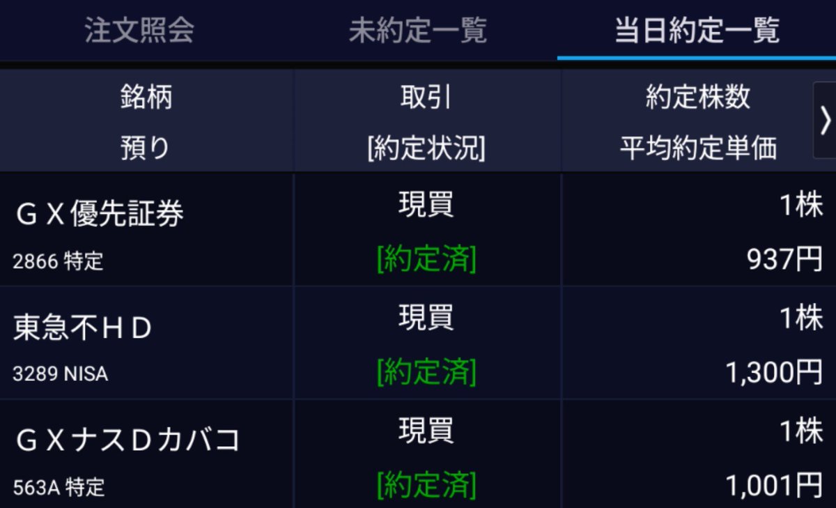Shift_11111111's tweet photo. 今日のＳ株
✅グローバルX 米国優先証券 ETF(2866) 1株
✅東急不動産HD(3289) 1株
✅グローバルX NASDAQ100・デイリー・カバード・コール ETF(563A) 1株
#S株 https://t.co/POWZxvfXo7