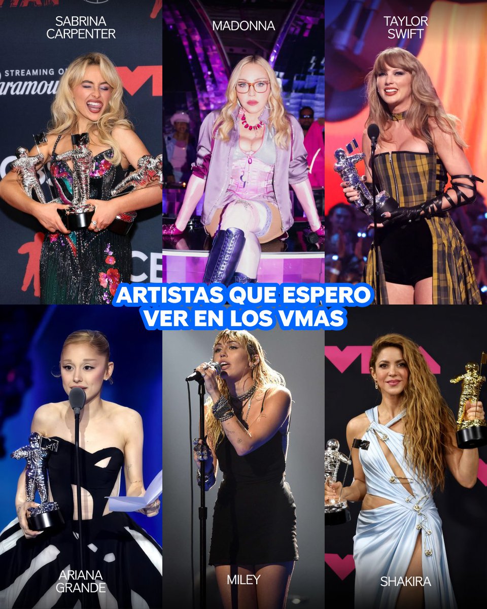 ParamountPlusMX's tweet photo. 😍Se viene la fiesta de la música y espero verlas a todas allí. 
¿A qué artista sumarías tú? 👇 Ve los VMA’S 2026 el domingo 27 de septiembre a las 5:30 pm por Paramount Plus
#VMAS #VMAS2026 https://t.co/ybTZHYeKOB