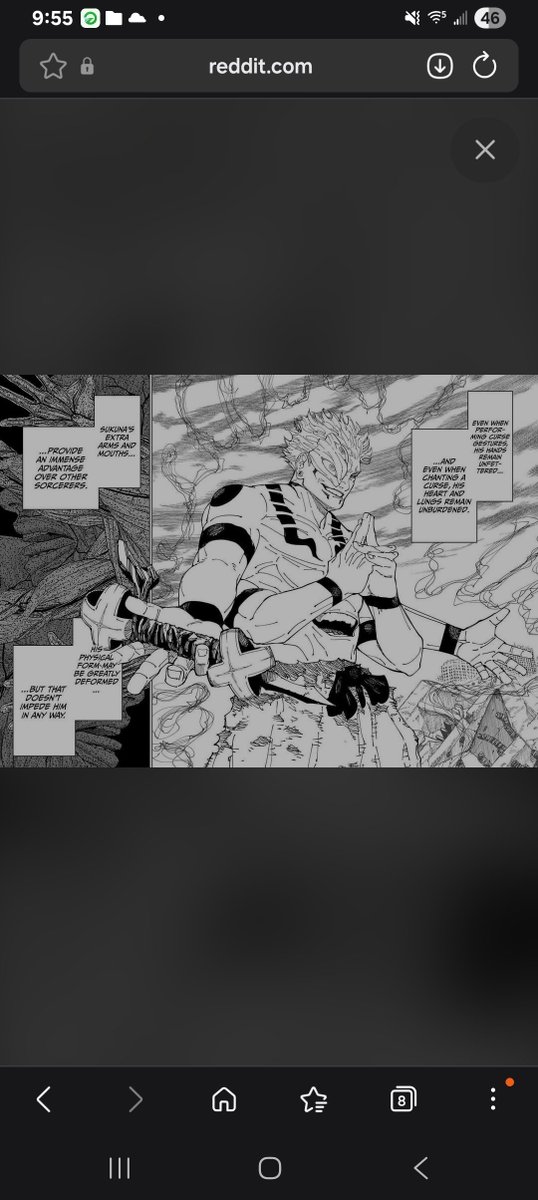 0xRexterx0's tweet photo. @VeIhoSabio @_TSDNM Yeah but Sukuna can do that plus smth else of his choosing
Him being so badly damaged but still being incredibly strong simply by having four arms is incredible 
Hand to hand aswell, Yuji wouldn't keep up. Modulos strong, hell without 4 arms, Yuji wins. https://t.co/KGZzdLEuVC