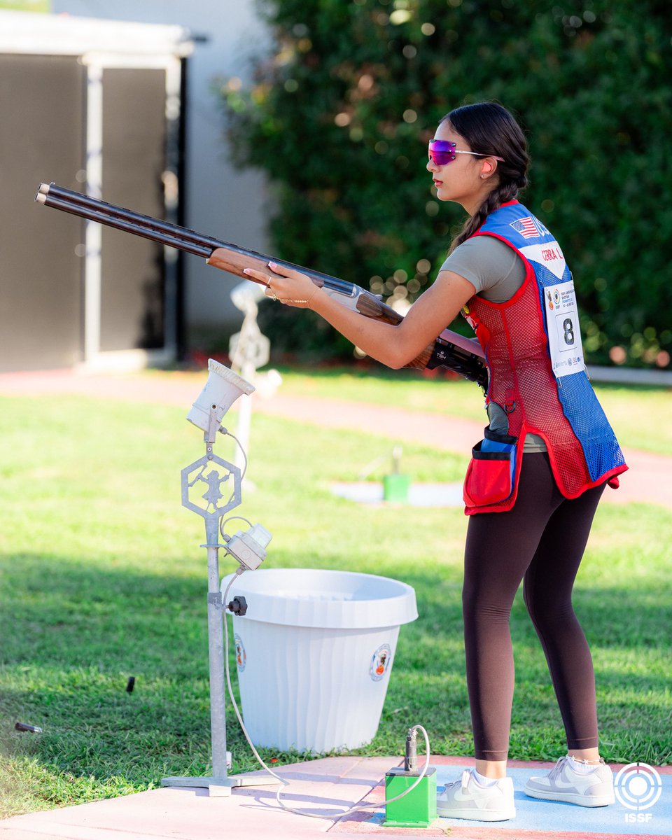 USAShooting's tweet photo. Bronze with a side of attitude 🥉😙

Amaris Cerra claims Bronze in Junior Women’s Skeet at the ISSF Junior World Cup in Porpetto, Italy! 🇺🇸🇮🇹

When the scores match the confidence.

#bronze #attitude #confident #womeninsports https://t.co/0tJQR6P9RG