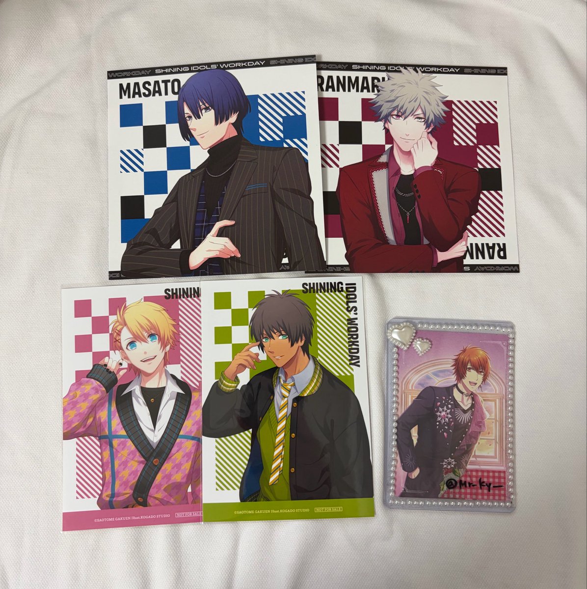 Mr_Ky__'s tweet photo. 【交換】うたプリ SHINNING IDOL'S WORKDAY ドラマCD 

譲￤ブロマイド 翔 セシル
　　アナザージャケット 聖斗 蘭丸
求￤両種 音也

郵送希望
1点からお気軽にお声がけください https://t.co/infDZbbFZo