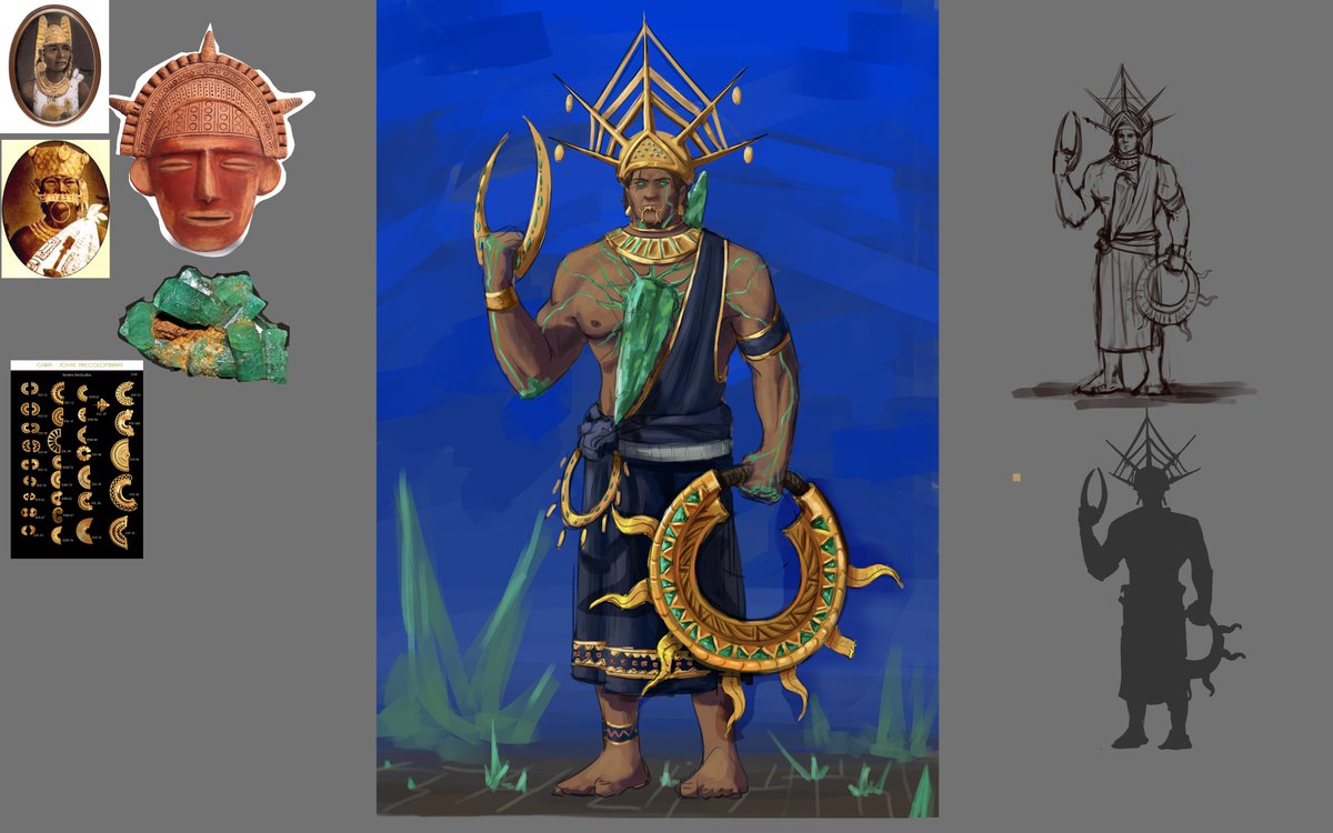 upaxsama's tweet photo. character design practice! It was fun until i Had to render all that gold :c Anyways, his name is Muysk https://t.co/lRiM1Rjlpt