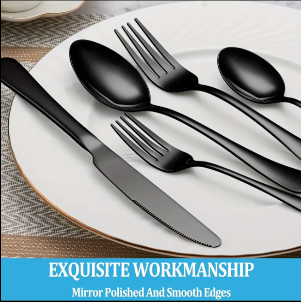 YourHomeLush's tweet photo. ✨ Give your dining table a sleek, modern upgrade with our 36-Piece Black Flatware Set! 🍽️🖤 Perfect for everyday meals or entertaining guests. Ready to elevate your table setting?

🛒 Shop now! https://t.co/K8ROPsLKb1

#FlatwareSet #DiningDecor #TableSetting #yourhomelush https://t.co/6CUivGzx1Y