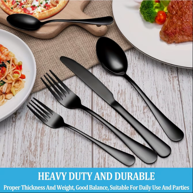 YourHomeLush's tweet photo. ✨ Give your dining table a sleek, modern upgrade with our 36-Piece Black Flatware Set! 🍽️🖤 Perfect for everyday meals or entertaining guests. Ready to elevate your table setting?

🛒 Shop now! https://t.co/K8ROPsLKb1

#FlatwareSet #DiningDecor #TableSetting #yourhomelush https://t.co/6CUivGzx1Y