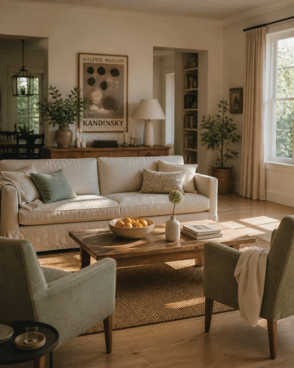 rwswansboro's tweet photo. That “wow” feeling buyers get starts with your furniture layout, not new decor.
Pull sofas off the wall, group seating closer, and add a rug to anchor the space 🛋️ Rooms instantly feel bigger and more inviting.
#homestaging #interiordesign https://t.co/qyDzOXUfdu
